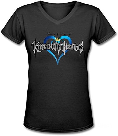 Women Shirts Brand, Kingdom Hearts Black V Neck T-Shirt