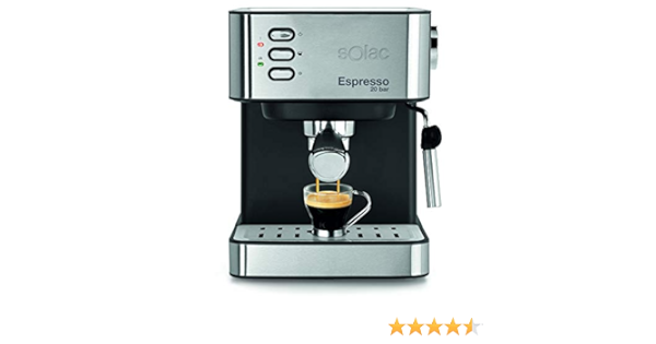 SOLAC CE4481-ESPRESSO Espressomachine CE4481, 20 bar, 2-in-1 voor  koffiepads of gemalen koffie, INOX, zwart : Amazon.nl: Wonen \u0026 keuken