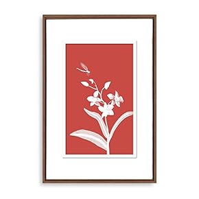 Framed Canvas Wall Art Abstract Flower Canvas Prints Home Artwork Decoration for Living Room,Bedroom - 16x24 inches
