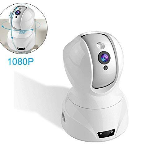 Topgio 1080P Wlan IP Camera, Wireless Home Security Camera, WiFi Surveillance Security System Video Recording Dome Camera, Monitor for Baby & Pet (1080P, White)