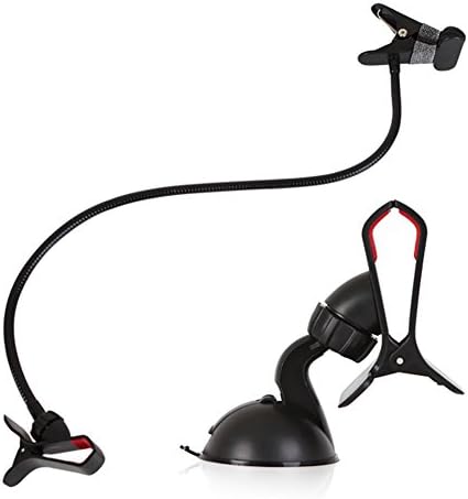 FromBi TwoTwo Flexible Gooseneck Clip Smartphone Holder and Car Phone Holder with Suction Cup, Fits Any Smartphone