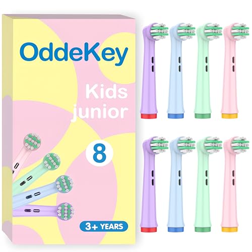 Kinder Aufsteckbürsten Kompatibel mit Braun Oral B Kinder, Pro junior Zahnbürste Elektrisch, Kids Aufsteckbürsten ab 3/ab 6, Weicher Borsten für eine sanfte Reinigung, 8 Stück Zahnbürstenaufsatz thumbnail 1