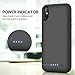 Battery Case for iPhone Xs/X/10, 6500mAh Portable Protective Charging Case for iPhone XS Rechargeable Extended Battery Pack Charger Compatible with Apple iPhone X/10 Power Bank Cover (5.8 inch), Black