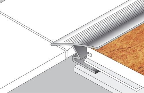 Door Bar - Tile to Laminate or Tile to Tile 3ft 12mmx915mm (1, Silver)