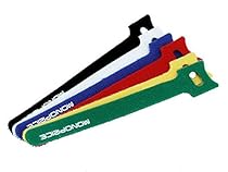 Monoprice 106463 6-Inch Hook and Loop Fastening Cable Ties, 60-Piece/Pack, 6 Colors