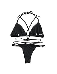 QINSEN Sexy Braid Halter Cutter brasileño 2PCS Bikini establece traje de baño
