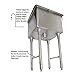 ACE 1 Compartment Stainless Steel Commercial Food Preparation Sink w/Crossing Bar on Legs ETL Certified (18x18 Tub)