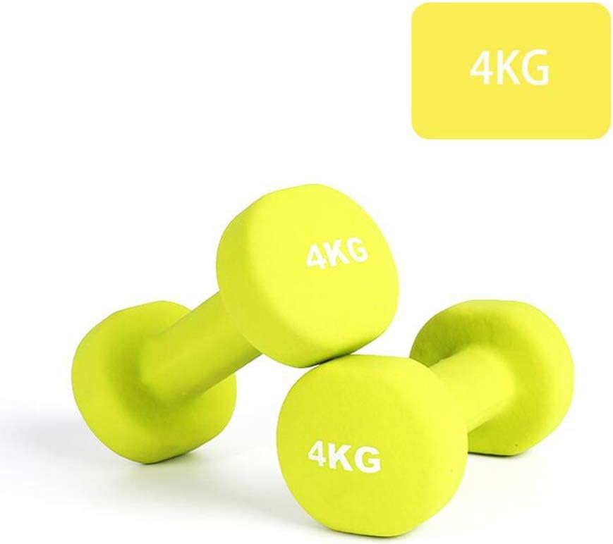 King Boutiques Dumbbell Dip Dumbbells Ladies Fitness Sports Equipment Shoulder and Back Exercises for Training Strength Dumbbells Matte Feel Green 5kg Sports Equipment (Color : Green, Size : 4 kg)