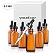 Yesker Amber Glass Bottles for Essential Oils with Glass Eye Dropper 30 ml (1oz) for Essential Oils, Chemistry Lab Chemicals, Colognes & Perfumes- Pack of 6 primary