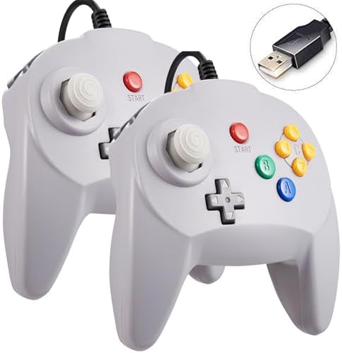 Amazon.com: KIWITATA N64 Mini USB Controller, Retro N64 Wired 64