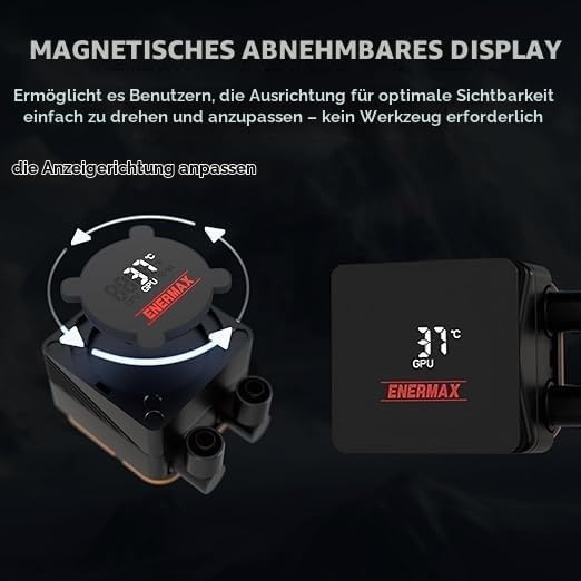 LIQMAX IV 120mm AIO CPU Wasserkühlung Intel AMD Digital Anzeige APP