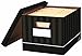 Bankers Box Decorative File Box/Record Boxes Chocolate Pin Stripe