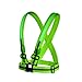 Safety Vest Yacig USB Rechargeable LED Reflective Safety Warning Vest for Outdoor Activities High Visibility with Double Illumination Strips - Green