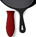 10.25 Inch Pre-Seasoned Cast Iron Skillet with Silicone Hot Handle Holder - Utopia Kitchen