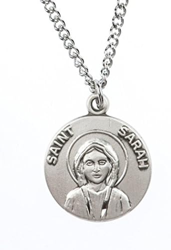 Pewter Catholic Patron Saint Dime Size Medal Pendant, 3/4 Inch