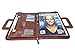 Professional Business Portfolio Padfolio Organizer With iPad Mini or Tablet Holder, Zipper, Paper Pad, Card Holders, Pen Holder, Briefcase Style Retractable Handles - Brown