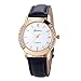 Womens Quartz Watch,Geneva Unique Analog Fashion Clearance Lady Watches Female watches on Sale Casual Wrist Watches for Women,Round Dial Case Comfortable PU Leather Watch-H09 (Black)