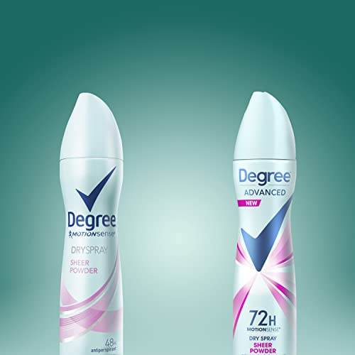 Degree Advanced Antiperspirant Deodorant Dry Spray 72Hour Sweat and Odor Protection Sheer