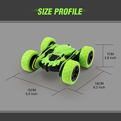 Rimila Electric RC Stunt Car 2WD Off Road Remote Control Vehicle 2.4Ghz Racing Slot Cars High Speed 7.5Mph 360° Rolling Rotating Rotation(Battery Not Included) - Thumbnail 6