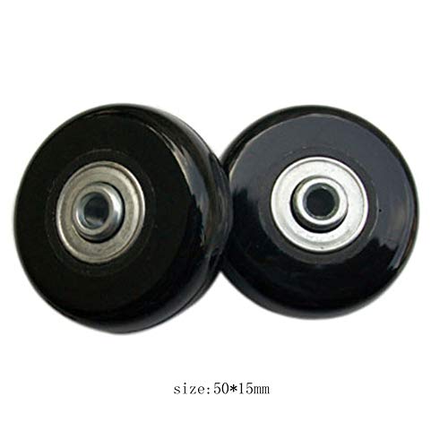 2 Sets Of Durable Luggage Suitcase Replacement Wheels Axles Deluxe Repair Tool 50 X 15mm