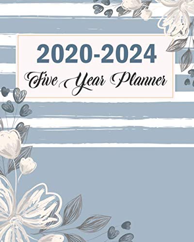 2020-2024 Five Year Planner: Sweet Floral Blue, Five Year with Holidays and Inspirational Quotes, Mo by Emily Bell
