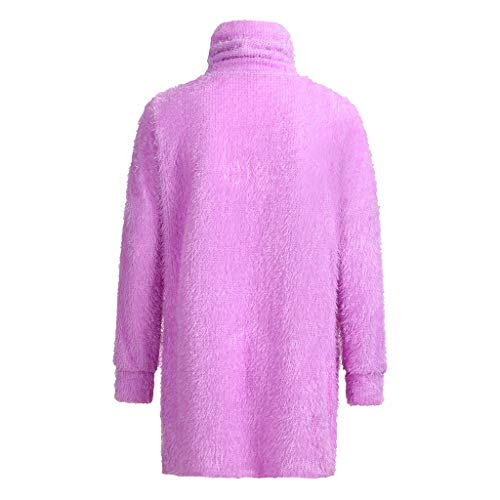 HOSOME Women Long Knitted Sweaters 2019 Fashion Long Sleeve Solid Color Sweaters Hot Pink