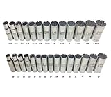 Craftsman (Laser Etched) 28 Piece Standard & Metric 1/2 inch Drive, 12 Point Deep Socket Set - (Bulk Packaged)