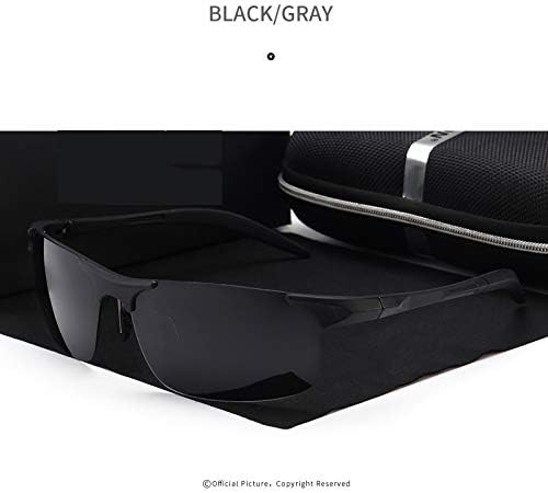 LFJNET (Upgraded Version) Men Fashion Outdoor Sports Polarized UV400 Sunglasses Black Frame Gray Lens