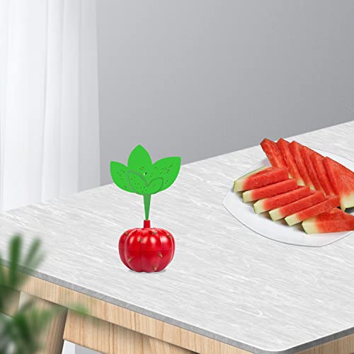 Fruchtfliegenfalle mit Köder Indoor, Küche Fruchtfliegenfalle mit Steck Fliegenfalle Klebeplatten, ungiftig und sicher, 2 Fallen + 1 Fliegenköder+12 Grüne Aufkleber Gegen Fliegen