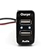 TOYOTA Hilux VIGO USB Car Charger 2.1A Interface Socket and USB Audio input Socket use for Coaster,Corolla ex,Yaris,Reiz