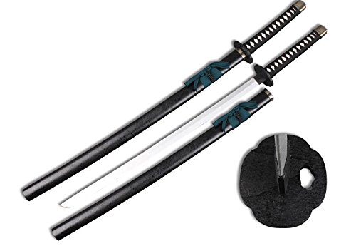 Black Wooden Training Samurai Katana Sword with Scabbard Cosplay Weapon