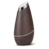 Brilliant Beauty SmartMist Aromatherapy Diffuser & Humidifier for Essential Oils & Aroma - Ultrasonic Technology & Modern, Wood Finish with Ambient Light - Air Purifier (Espresso)