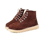 Yougao Women's Waterproof Winter Lace Up Warm Cotton Short Snow Ankle Boots