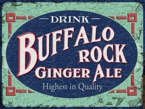 KPSheng Buffalo Rock Ginger Ale 12 x 16 Vintage Metal Signs