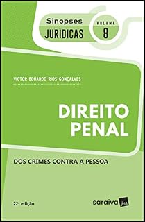 Livro Coleção Sinopses Jurídicas  -Direito Penal - Dos Crimes contra a Pessoa - v. 8