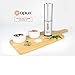 OPUX Deluxe Electric Salt and Pepper Grinder Set | Automatic Pepper Mill, Battery Salt Shaker, Electronic with LED Light and Bottom Covers | Adjustable, Stainless Steel Modern Design