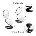 1X/10X Vanity Mirror, Trifold Travel Lighted Makeup Mirror Illuminated with 16 LED Lights, Standing Double Foldable Mirror for Eye Makeup, 10X Magnifying, Compact for Women-Black