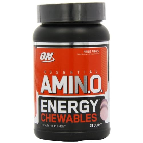 Optimum Nutrition Essential Amino Energy Chewables Diet Supplement, Fruit Punch, 75 Count image