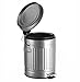 AMG and Enchante Accessories, Round Waste Bin, 5L Garbage Trash Can with Step Foot Pedal, WB07V GAL, Galvanized Steel