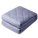 bedextra Weighted Blanket 20lbs for Adult - 100% Organic Cotton 60'' x 80'' Queen Size Cooling Heavy Blanket for 170-230lbs Individual with Glass Beads for Calmer Days and Restful Nights