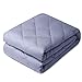 bedextra Weighted Blanket 20lbs for Adult - 100% Organic Cotton 60'' x 80'' Queen Size Cooling Heavy Blanket for 170-230lbs Individual with Glass Beads for Calmer Days and Restful Nights