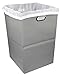 Foldable Large Laundry Hamper With Laundry Bag - Premium Durable Non-Woven Fabric, Plastic Board, Extra-Large Size, Space-Saving & Compact Clothes Basket With Metal Handles (Gray)