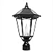 Gama Sonic GS-99F Windsor Post Light, Outdoor Solar Post Lamp, 3