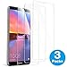 [3 Pack] MEGIVEZ Compatible OnePlus 6T Screen Protector, Tempered Glass [Bubble Free] [Case Friendly] Anti Scratch Film for OnePlus 6T Phone, Lifetime Replacement Warranty (Huawei Mate SE)