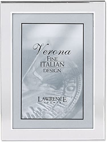 Lawrence Frames Brushed Metal Picture Frame, Silver, 5x7