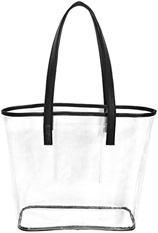Clear Stadium Tote (Black)