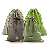 BINGONE Drawstring Bag Folding Sport Waterproof PE Plastic Home Travel Storage Use