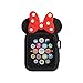Navor Soft Silicone Protective Case with Cartoon Mouse Ears Compatible for Apple Watch 38mm Series 1 2 3 [Black Red]