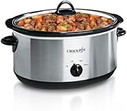 Crock-Pot 7-Quart Oval Manual Slow Cooker | Stainless Steel (SCV700-S-BR)