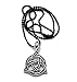 Exoticdream Triquetra Celtic II Knot Trinity Triskele Pewter Pendant + 24